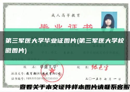 第三軍醫大學畢業證圖片(第三軍醫大學?；請D片)縮略圖
