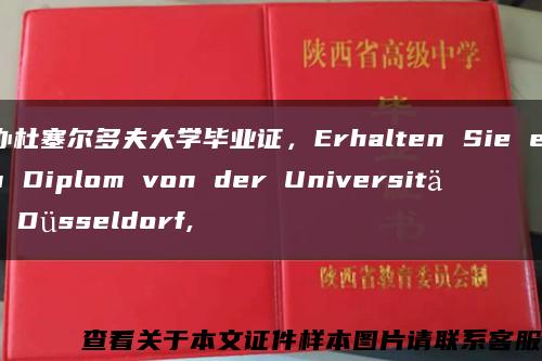 辦杜塞爾多夫大學畢業證，Erhalten Sie ein Diplom von der Universit?t Düsseldorf,縮略圖