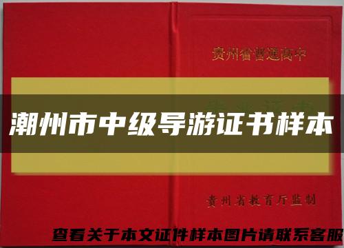潮州市中級導游證書樣本縮略圖