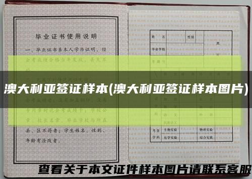澳大利亞簽證樣本(澳大利亞簽證樣本圖片)縮略圖