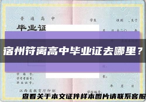 宿州符離高中畢業證去哪里？縮略圖