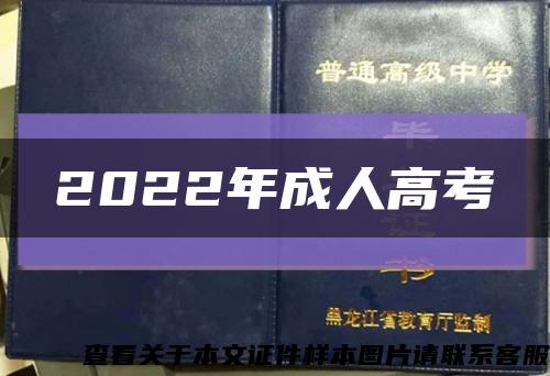 2022年成人高考縮略圖