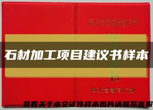 石材加工項目建議書樣本縮略圖