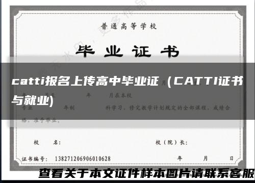 catti報名上傳高中畢業證（CATTI證書與就業)縮略圖