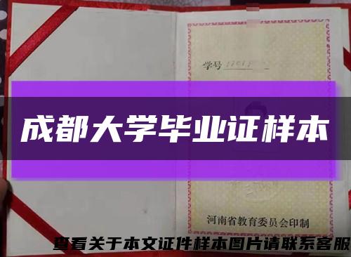 成都大學畢業證樣本縮略圖