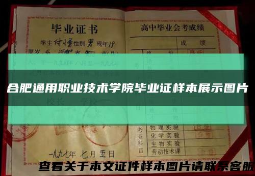 合肥通用職業技術學院畢業證樣本展示圖片縮略圖