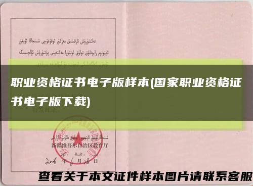 職業資格證書電子版樣本(國家職業資格證書電子版下載)縮略圖