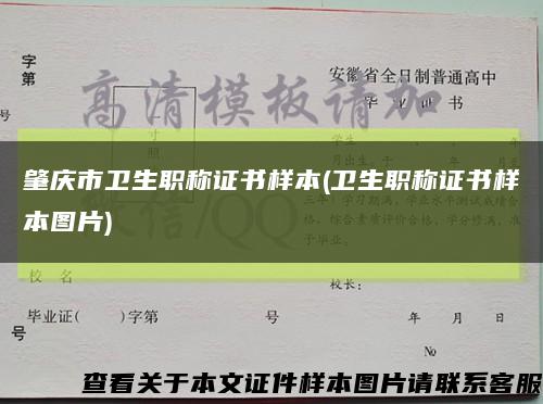 肇慶市衛生職稱證書樣本(衛生職稱證書樣本圖片)縮略圖