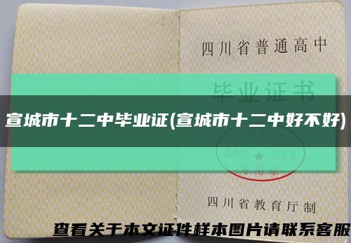 宣城市十二中畢業證(宣城市十二中好不好)縮略圖