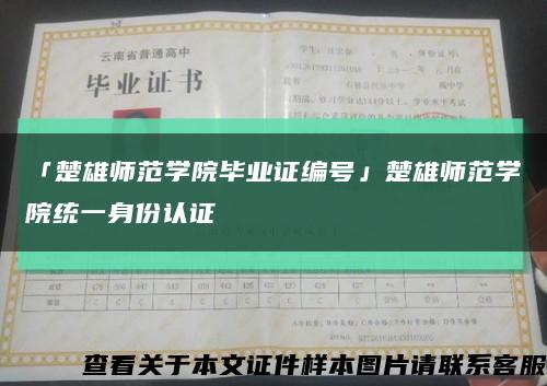 「楚雄師范學院畢業證編號」楚雄師范學院統一身份認證縮略圖