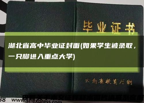 湖北省高中畢業證封面(如果學生被錄取，一只腳進入重點大學)縮略圖