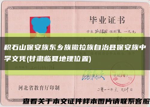 積石山保安族東鄉族撒拉族自治縣保安族中學文憑(甘肅臨夏地理位置)縮略圖