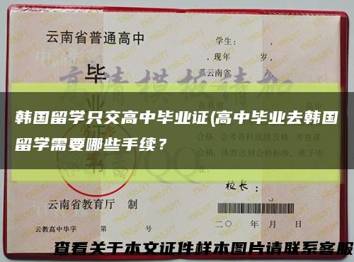 韓國留學只交高中畢業證(高中畢業去韓國留學需要哪些手續？縮略圖