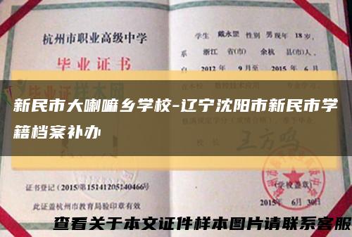 新民市大喇嘛鄉學校-遼寧沈陽市新民市學籍檔案補辦縮略圖