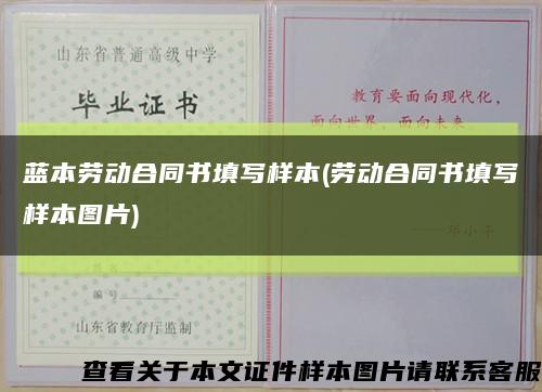 藍本勞動合同書填寫樣本(勞動合同書填寫樣本圖片)縮略圖