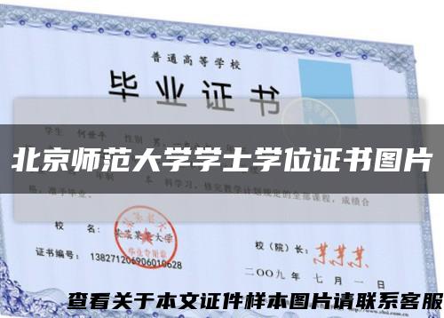 北京師范大學學士學位證書圖片縮略圖