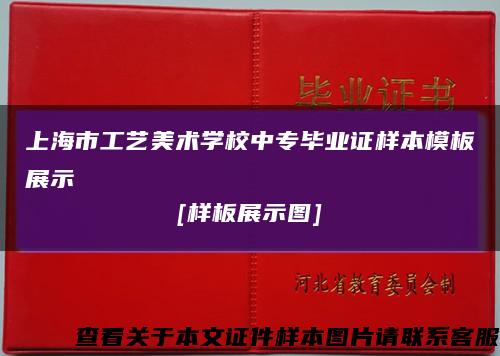 上海市工藝美術學校中專畢業證樣本模板展示
[樣板展示圖]縮略圖