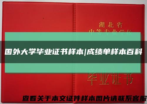 國外大學畢業證書樣本|成績單樣本百科縮略圖