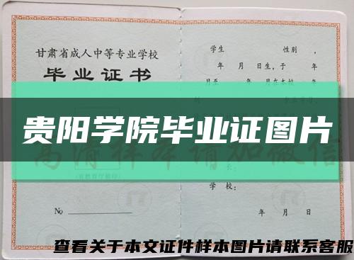 貴陽學院畢業證圖片縮略圖