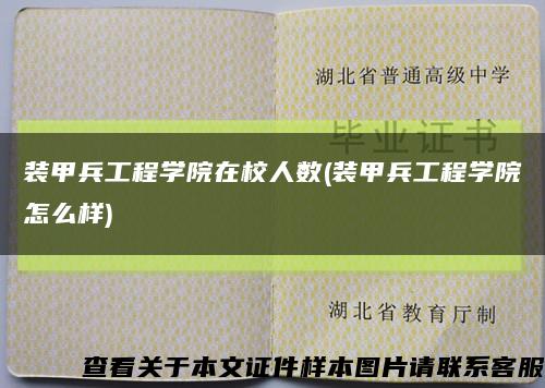 裝甲兵工程學院在校人數(裝甲兵工程學院怎么樣)縮略圖