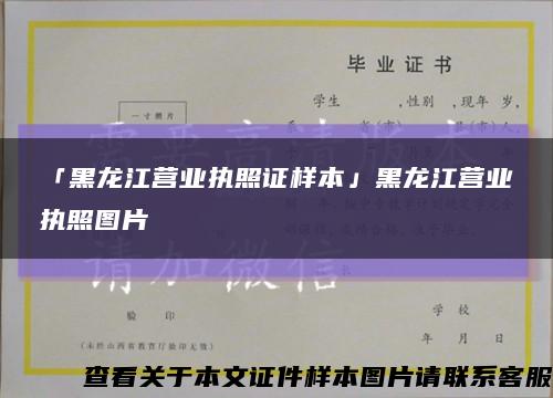 「黑龍江營業執照證樣本」黑龍江營業執照圖片縮略圖