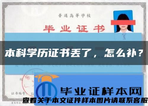 本科學歷證書丟了，怎么補？縮略圖