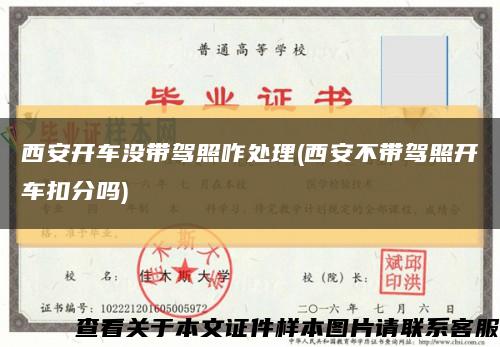 西安開車沒帶駕照咋處理(西安不帶駕照開車扣分嗎)縮略圖
