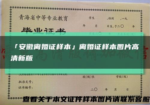 「安徽離婚證樣本」離婚證樣本圖片高清新版縮略圖