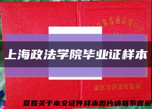 上海政法學院畢業證樣本縮略圖