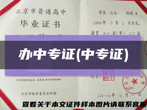 辦中專證(中專證)縮略圖