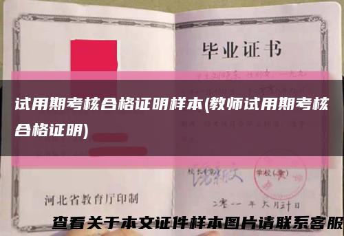 試用期考核合格證明樣本(教師試用期考核合格證明)縮略圖