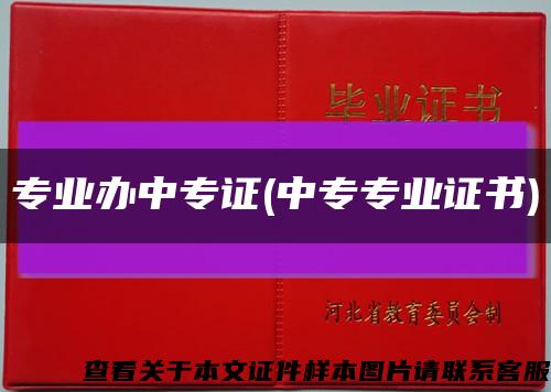專業辦中專證(中專專業證書)縮略圖