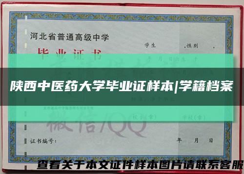 陜西中醫藥大學畢業證樣本|學籍檔案縮略圖