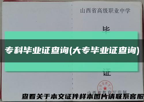 ?？飘厴I證查詢(大專畢業證查詢)縮略圖