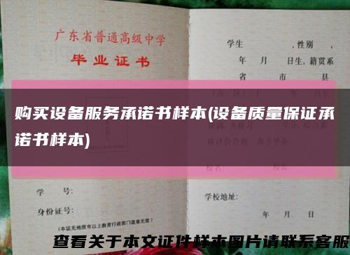 購買設備服務承諾書樣本(設備質量保證承諾書樣本)縮略圖