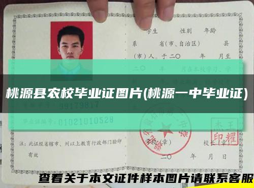桃源縣農校畢業證圖片(桃源一中畢業證)縮略圖