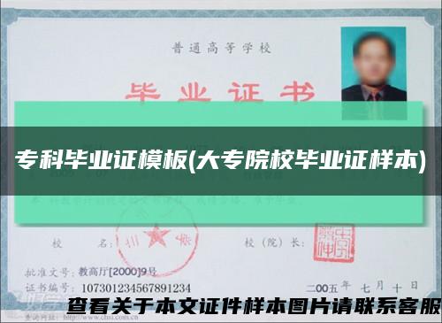 ?？飘厴I證模板(大專院校畢業證樣本)縮略圖