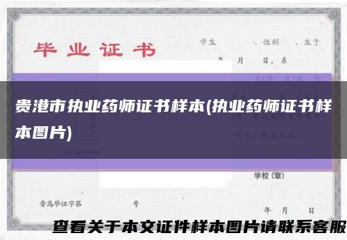 貴港市執業藥師證書樣本(執業藥師證書樣本圖片)縮略圖