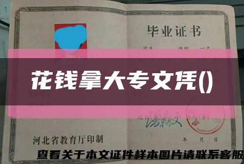 花錢拿大專文憑()縮略圖