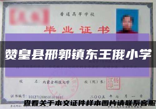 贊皇縣邢郭鎮東王俄小學縮略圖