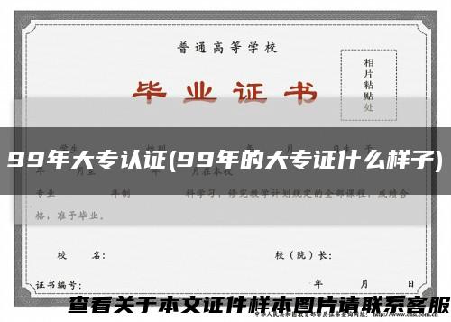 99年大專認證(99年的大專證什么樣子)縮略圖