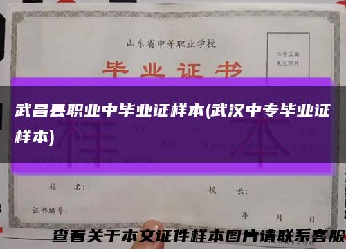 武昌縣職業中畢業證樣本(武漢中專畢業證樣本)縮略圖
