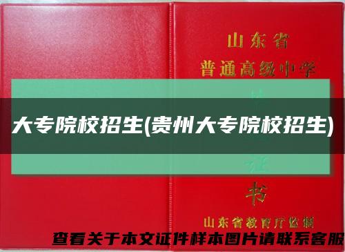 大專院校招生(貴州大專院校招生)縮略圖
