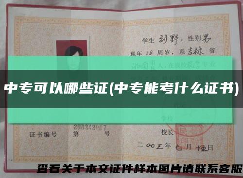 中?？梢阅男┳C(中專能考什么證書)縮略圖