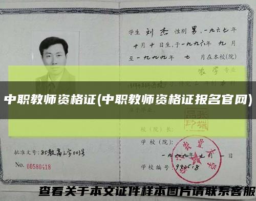 中職教師資格證(中職教師資格證報名官網)縮略圖
