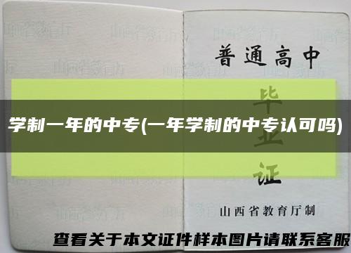 學制一年的中專(一年學制的中專認可嗎)縮略圖