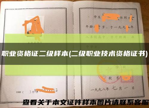 職業資格證二級樣本(二級職業技術資格證書)縮略圖