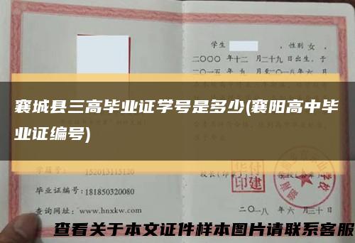 襄城縣三高畢業證學號是多少(襄陽高中畢業證編號)縮略圖