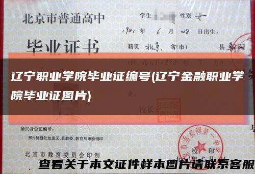 遼寧職業學院畢業證編號(遼寧金融職業學院畢業證圖片)縮略圖