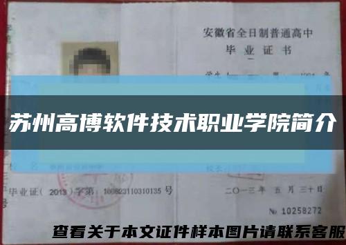 蘇州高博軟件技術職業學院簡介縮略圖